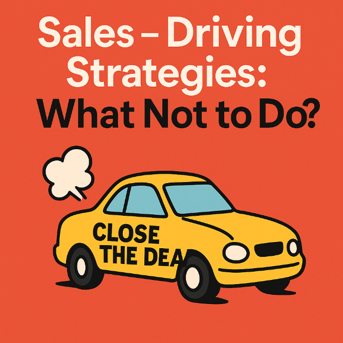 Sales – Driving Strategies: What Not to Do?