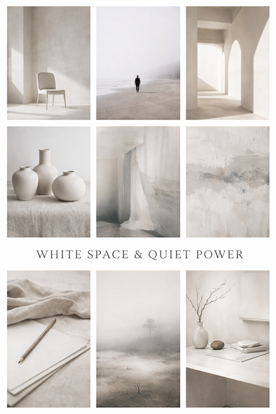 Mood Board – White Space & Quiet Power