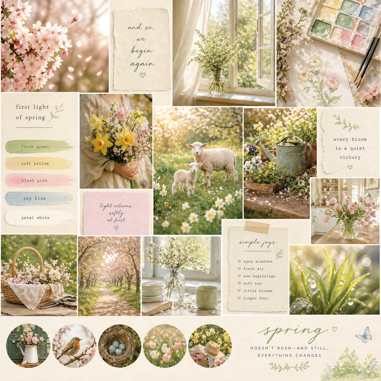Moodboard – First Light of Spring